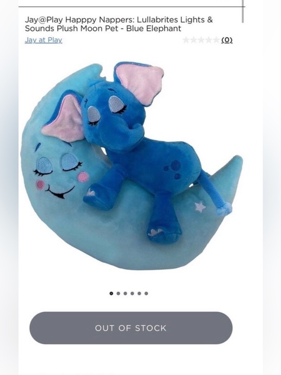 Lullabrites Other - New Happy Nappers Lullabrites Moon Pet - Blue Elephant